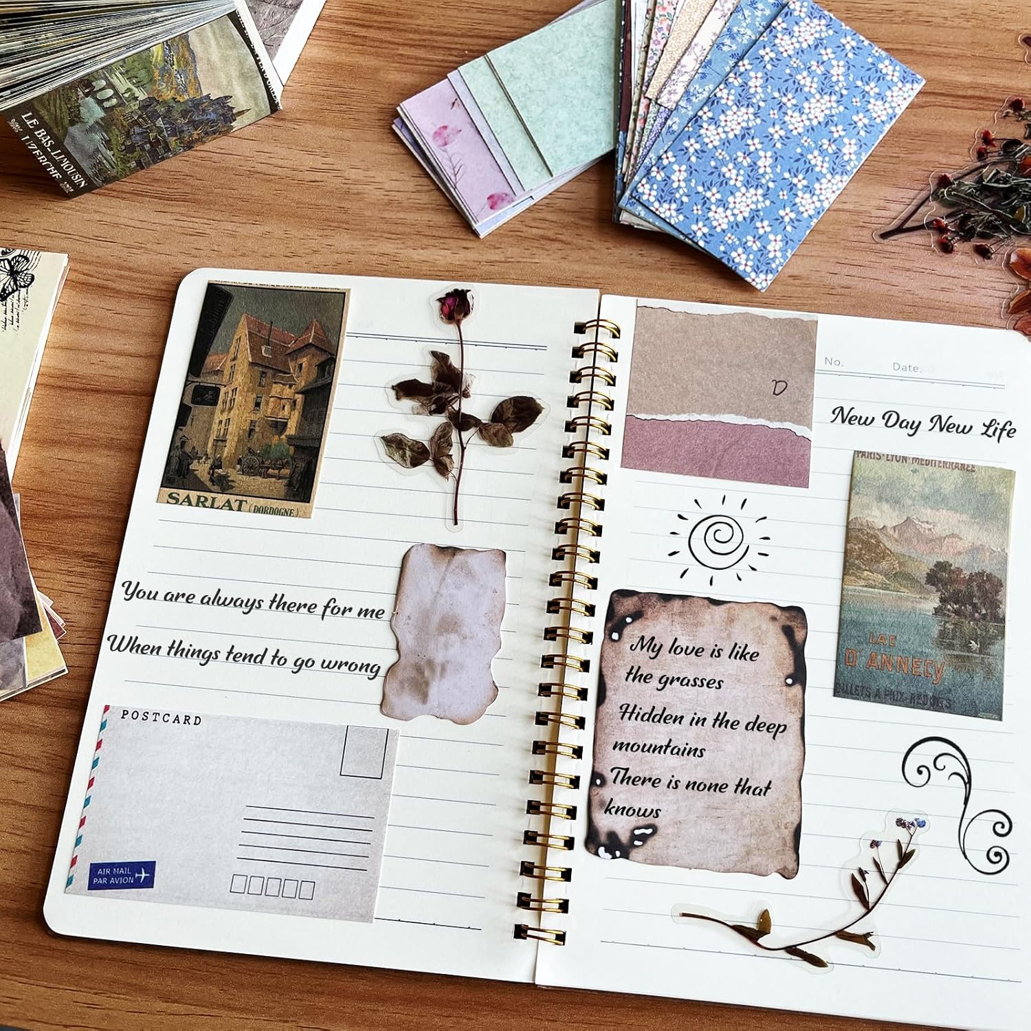 565 Piece Vintage Themed Paper and Sticker Journaling Kit — view 2