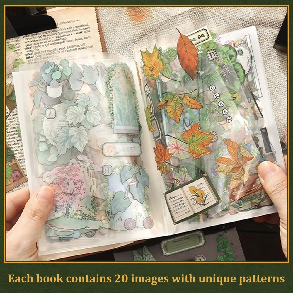 Aesthetic Sticker Books, Plants and Flowers, Over 400 Pieces — view 2
