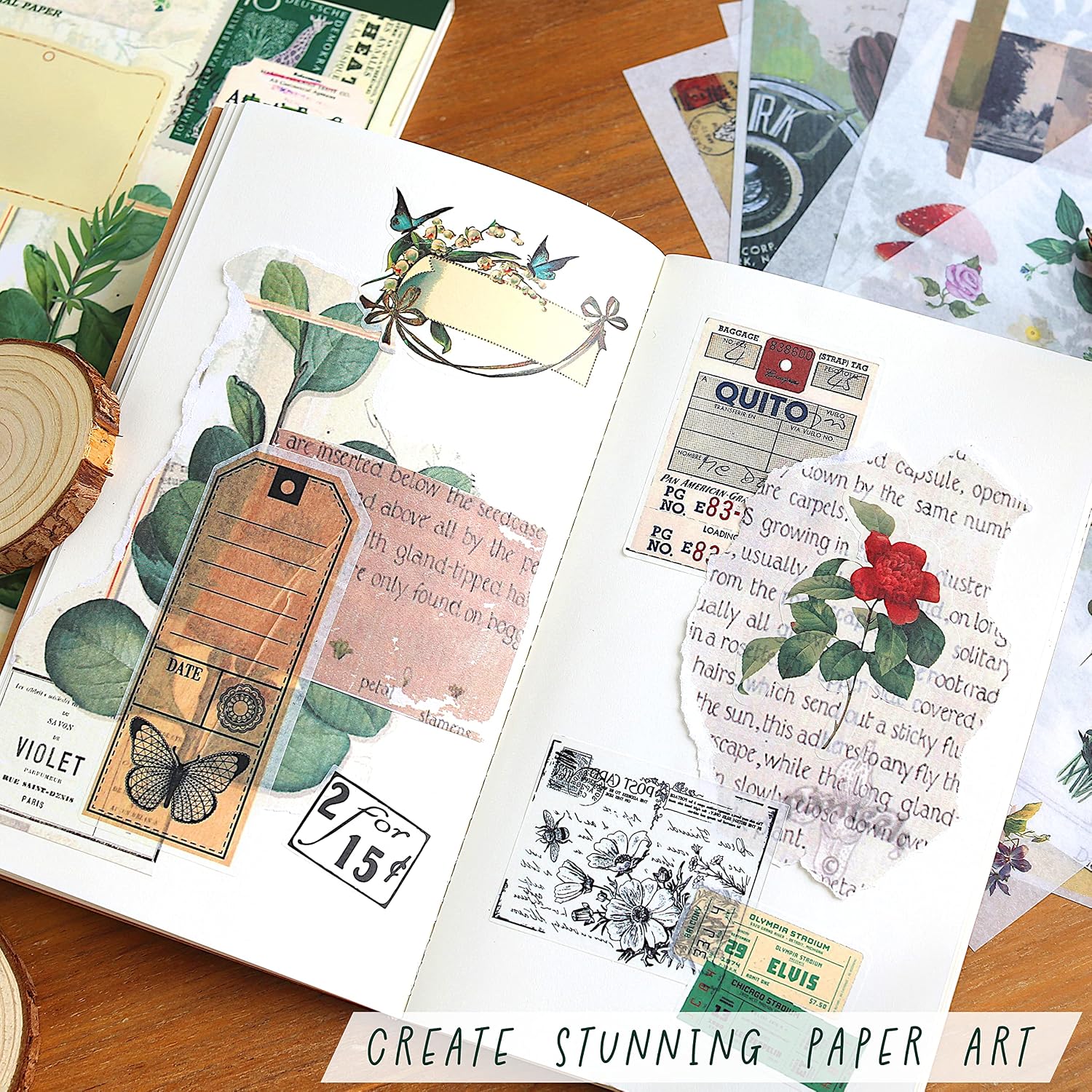 Ephemera Book with Washi Stickers and Scrapbook Papers — view 2