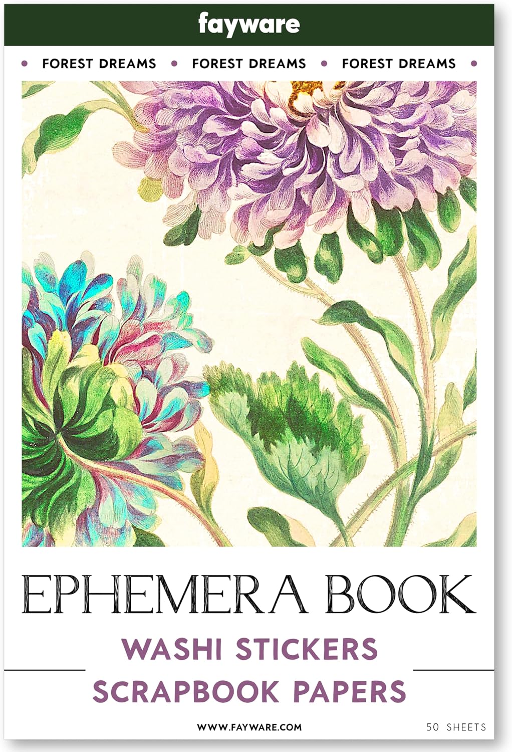 Ephemera Book with Washi Stickers and Scrapbook Papers