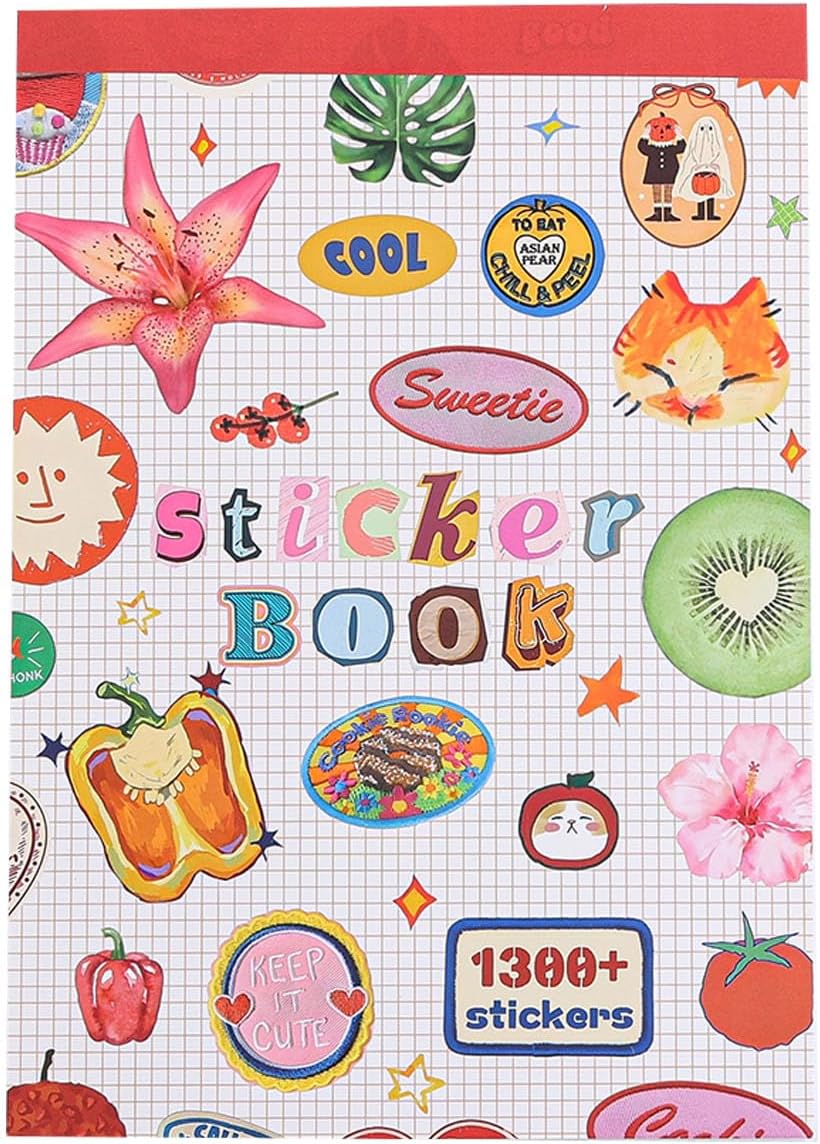Korean Style Sticker Book, Over 1300 Food and Life Stickers